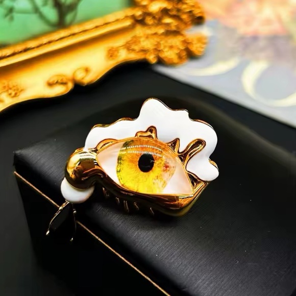 Micola - Personality Art Devil's Eye Teardrop Earrings & Ring Set ( Adjustable) - Picture 3 of 15